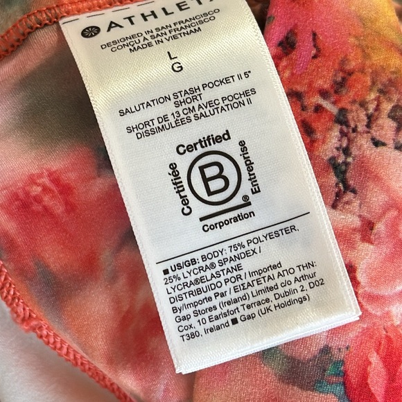 {Athleta} Salutation Stash Pocket 5” Shorts | Sz L - Picture 10 of 11